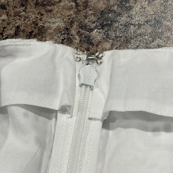 Talbots Skirt Cottage Romantic Eyelet Boho Feminine Lace Ethereal Fairy White 1X - Picture 4 of 5